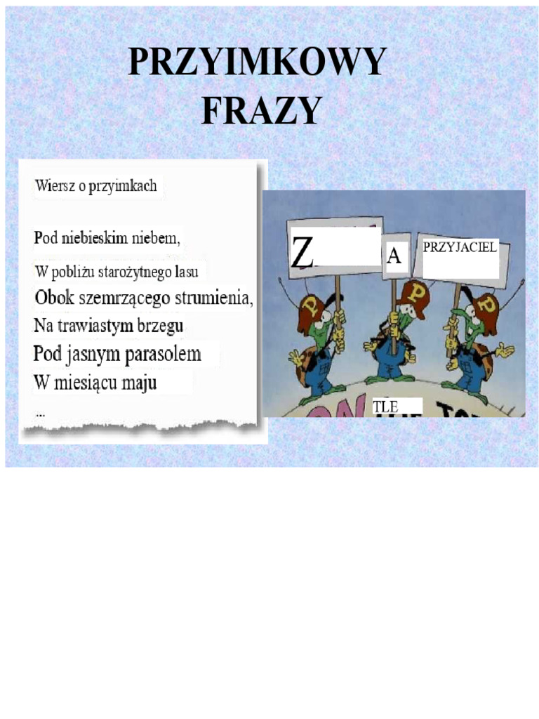 Frazy Przyimkowe | PDF