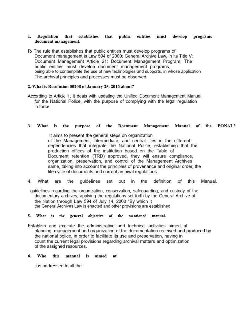 Document Management in Colombian Police | PDF | Computer File | Information