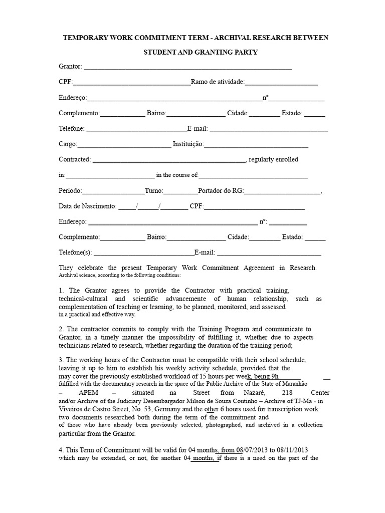 TEMPORARY WORK COMMITMENT TERM - v.2 | PDF