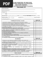 FICHA INDIVIDUAL DE AVALIAÇÃO FORMATIVA MATERNAL 2012