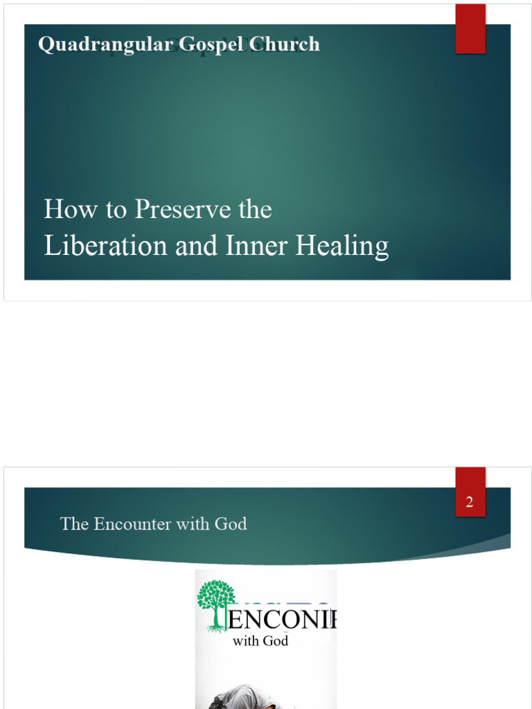 Preserving Liberation and Inner Healing | PDF | Jesus | God In Christianity