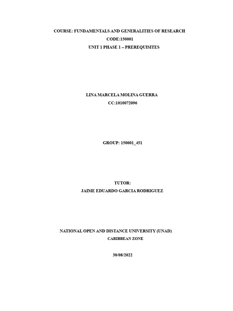 Fundamentals and Generalities of Research | PDF