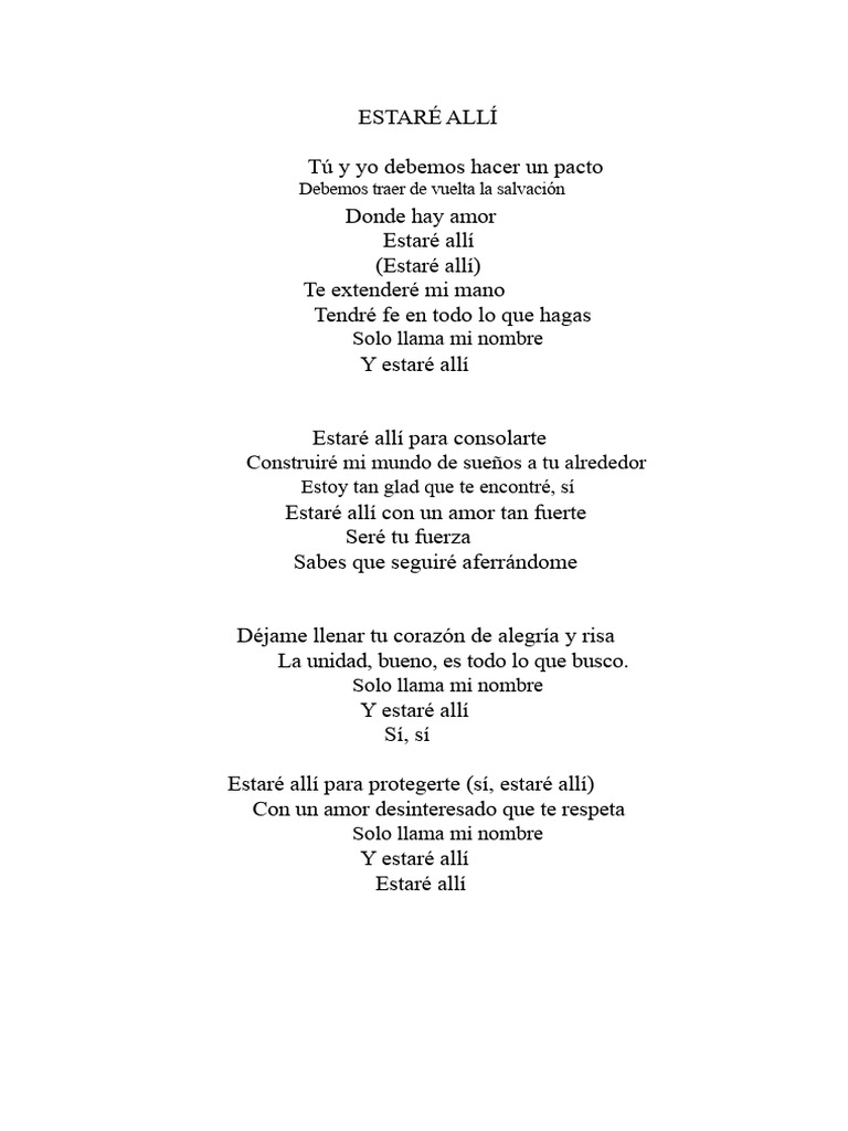Estaré allí | PDF
