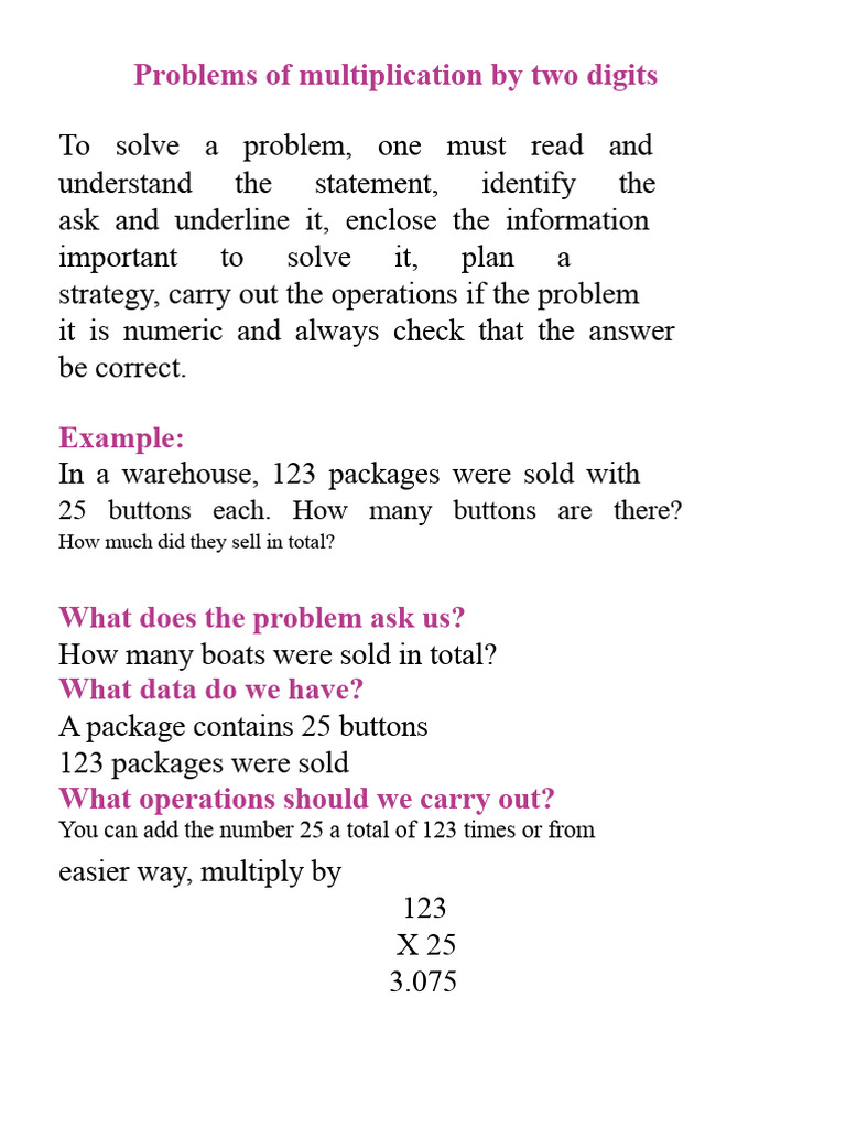 Two-Digit Multiplication Problems Guide | PDF