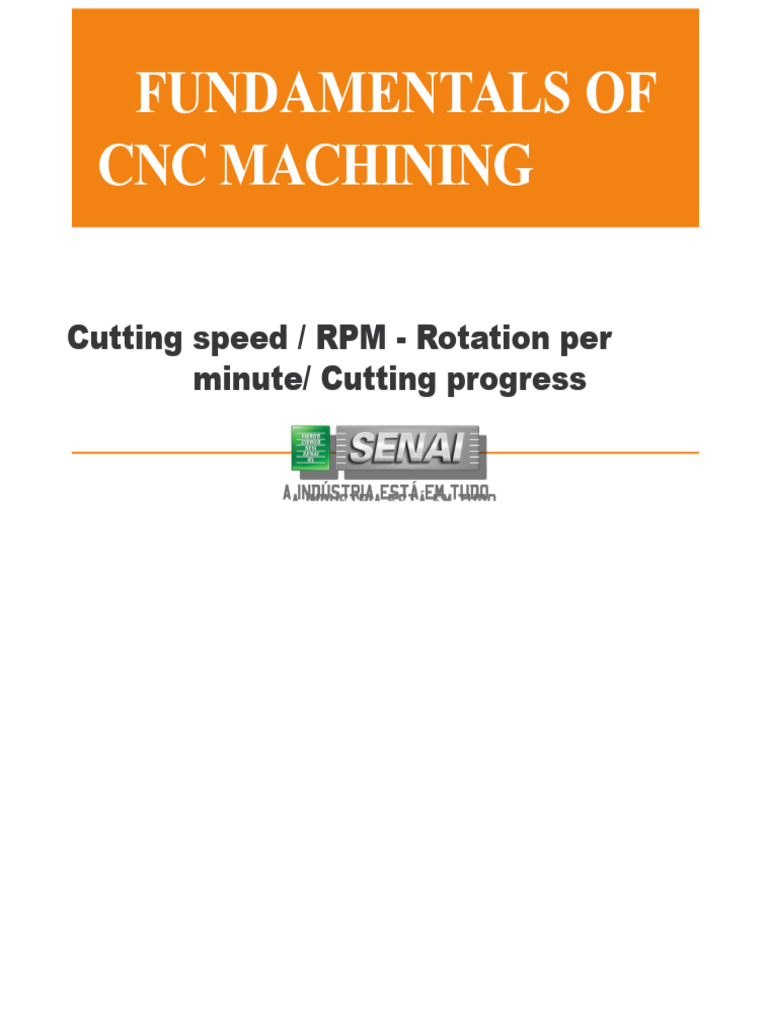 CNC Machining: Cutting Speed & RPM Guide | PDF | Machining | Tools