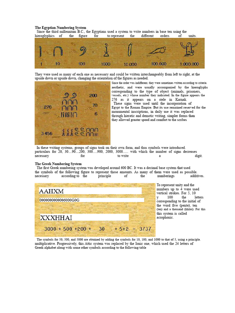 Ancient Numbering Systems Explained | PDF