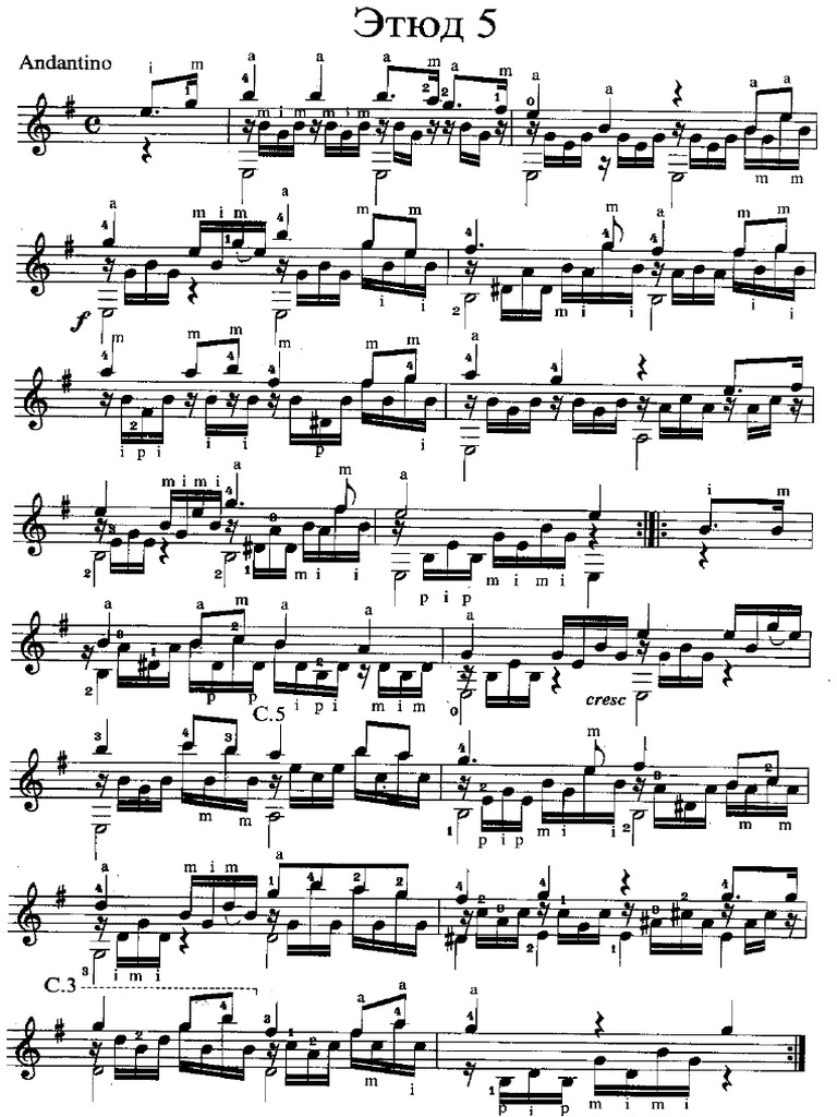A. Cano - Study in E Minor | PDF