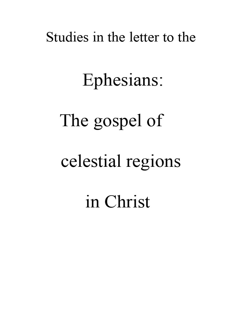 Outline of Ephesians | PDF | Acts Of The Apostles | Paul The Apostle