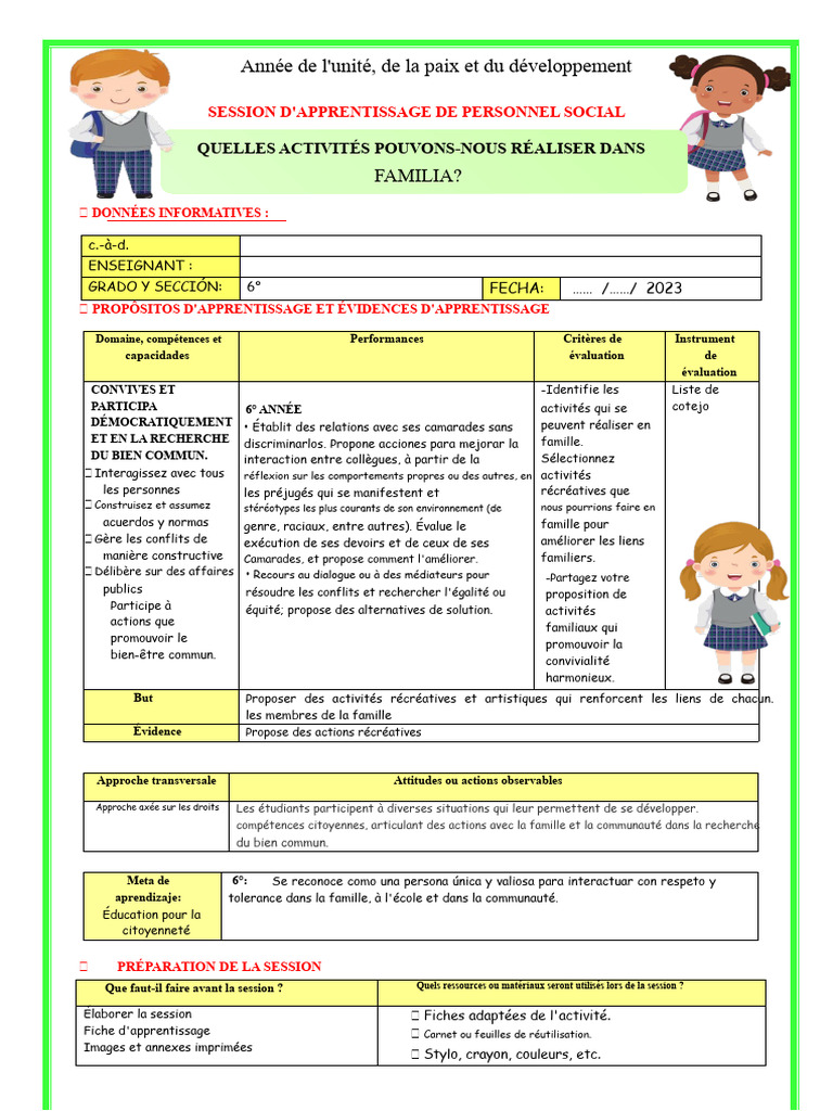 Activités Familiales pour Renforcer les Liens | PDF