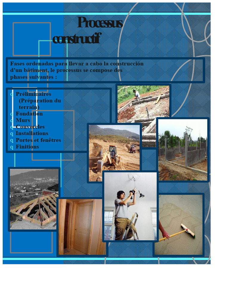 Phases du Processus Constructif d'un Bâtiment | PDF | Fondation ...