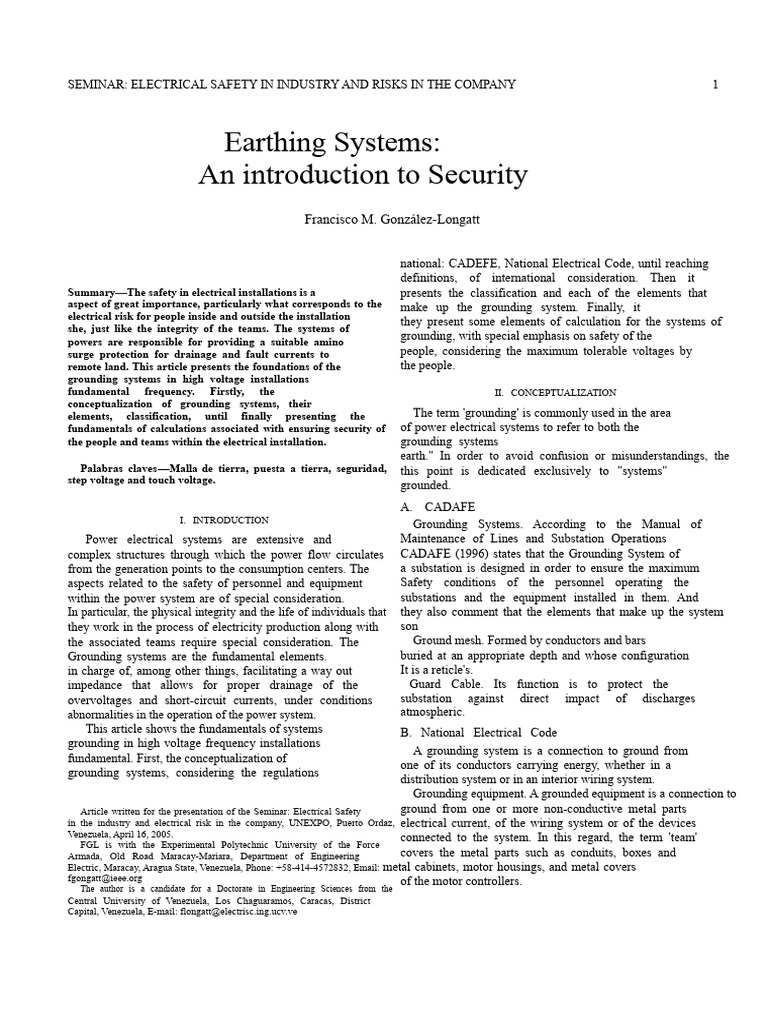 Electrical Safety: Grounding Systems Explained | PDF | Corrosion ...
