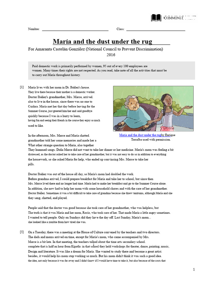 Maria and The Dust Under The Rug | PDF