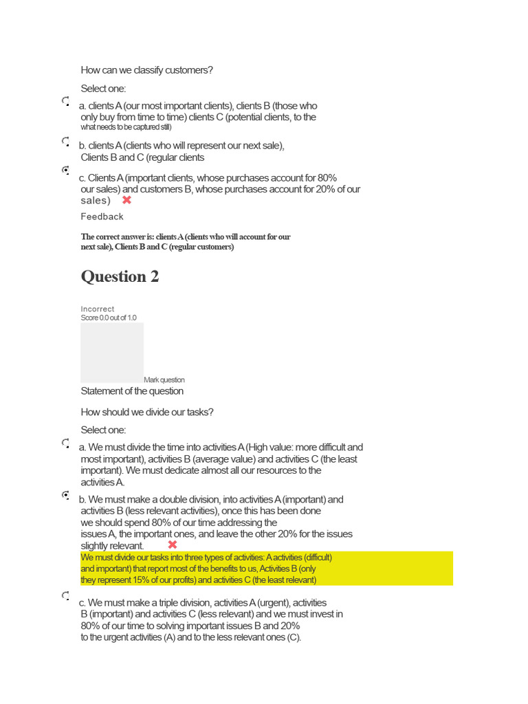 Customer Classification and Task Management Guide | PDF | Sales | Economies