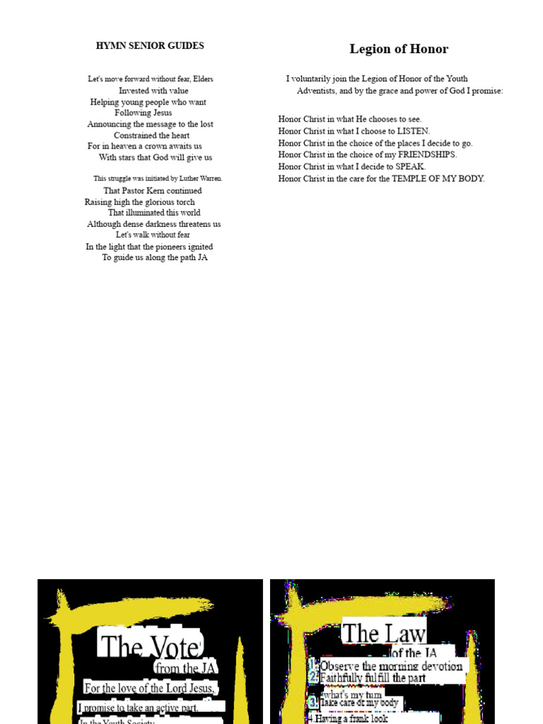 Legion of Honor Youth Adventists Guide | PDF