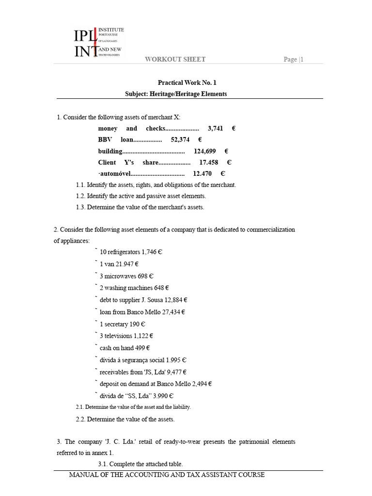 Exercise Notebook - Accounting | PDF | Debits And Credits | Expense