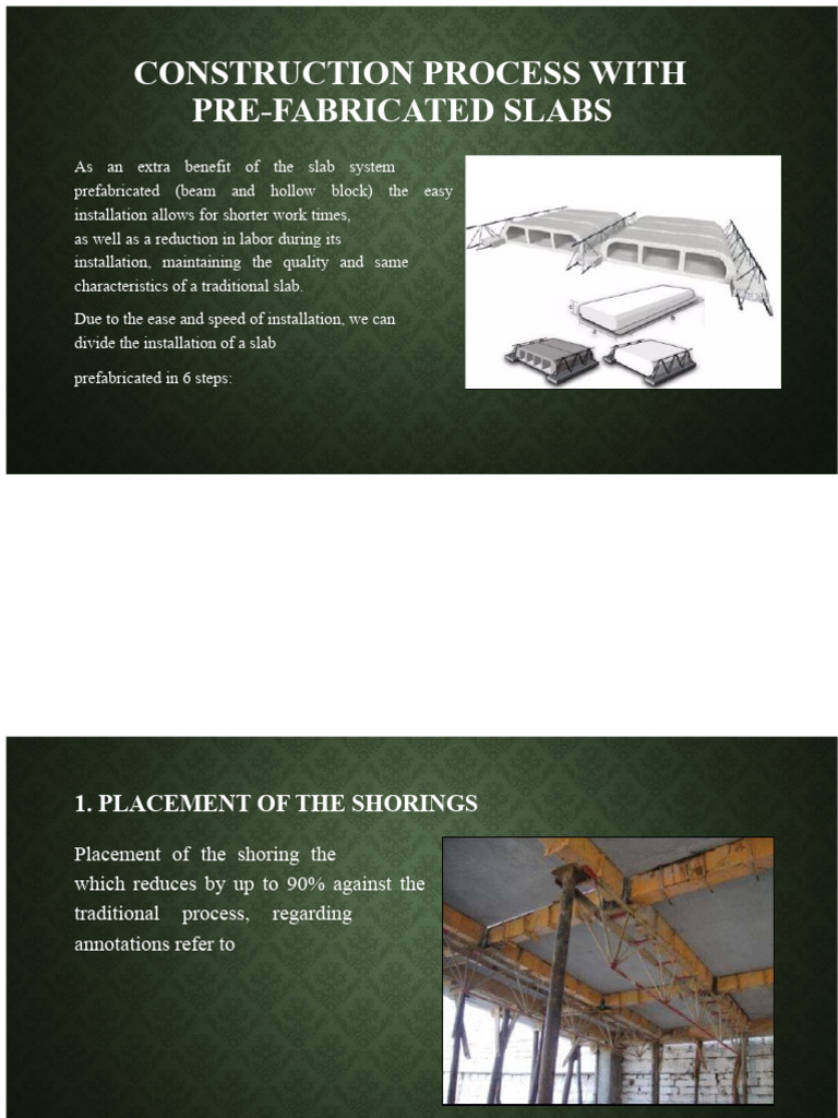 Prefabricated Slab Installation Guide | PDF | Concrete | Architectural ...