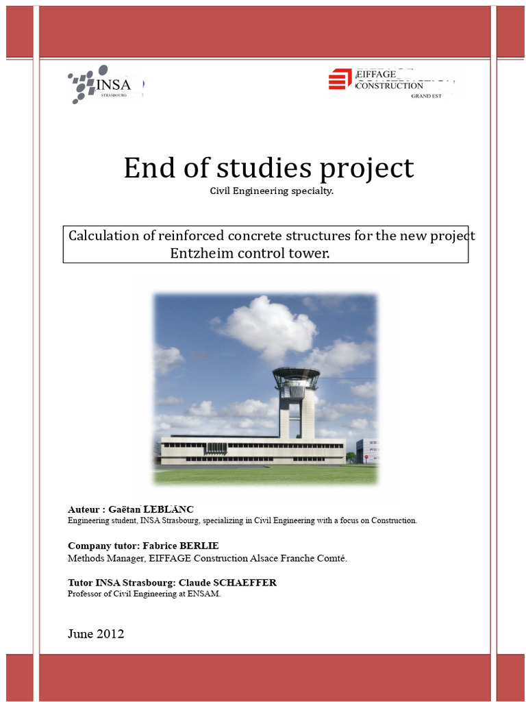 End of Studies Project: Calculation of Reinforced Concrete Structures ...