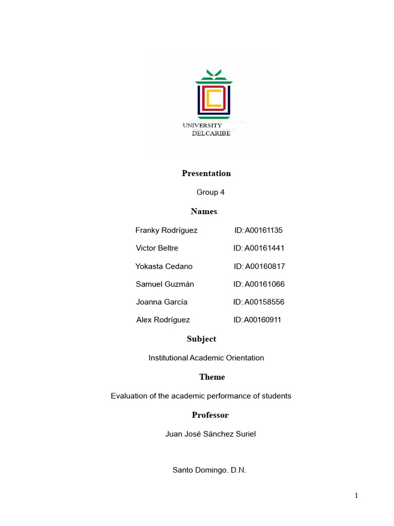 Academic Performance Evaluation Guide | PDF | Educational Assessment ...