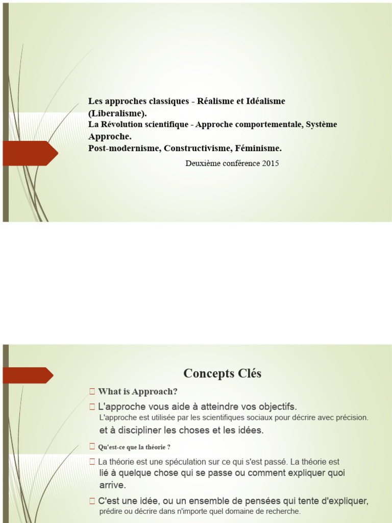 Approches des relations internationales : Réalisme et Idéalisme | PDF ...