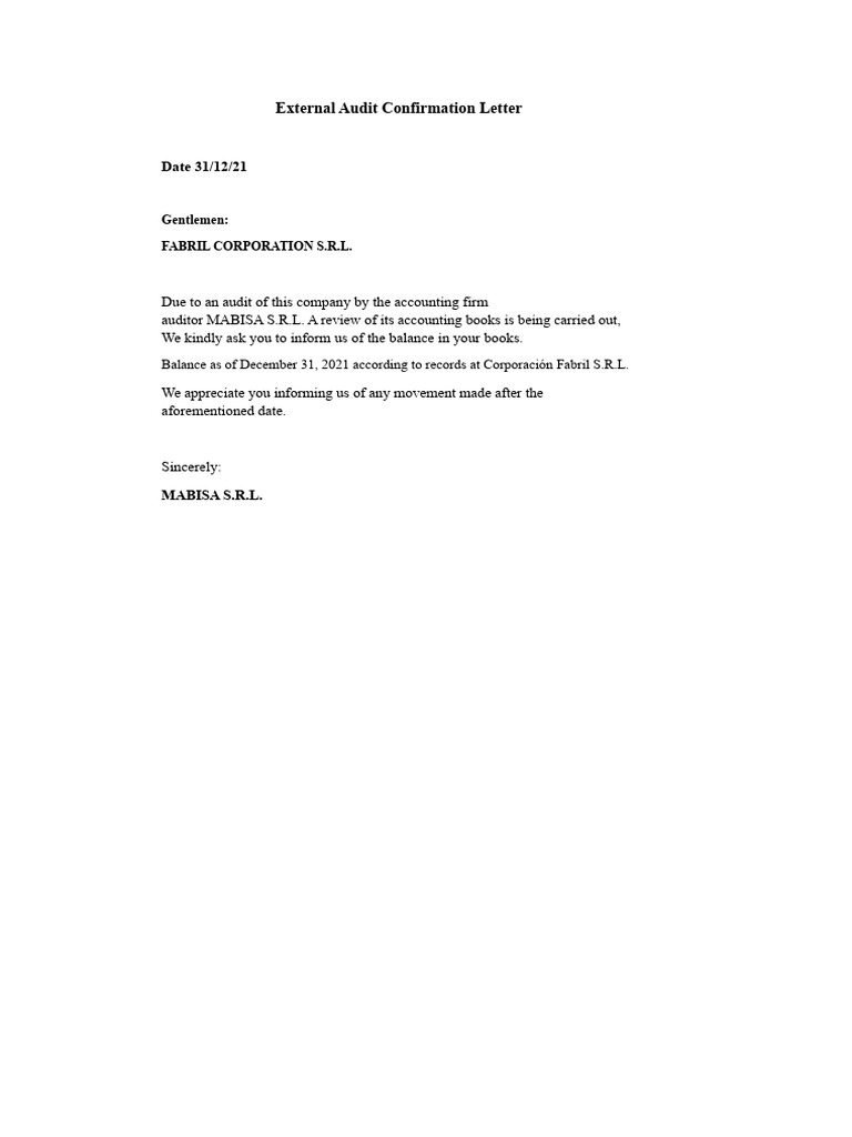Confirmation Letter | PDF