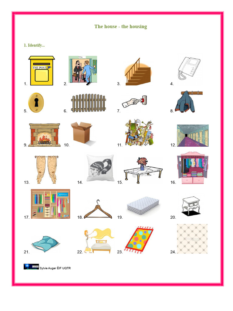 Objects in House Rooms and Features | PDF | Furniture | Interior Design
