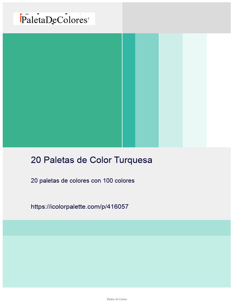 20 Paletas de Color Turquesa 1 - 416057 | PDF