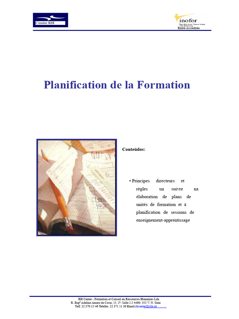 Planification Efficace de la Formation | PDF | Apprentissage | Pédagogie