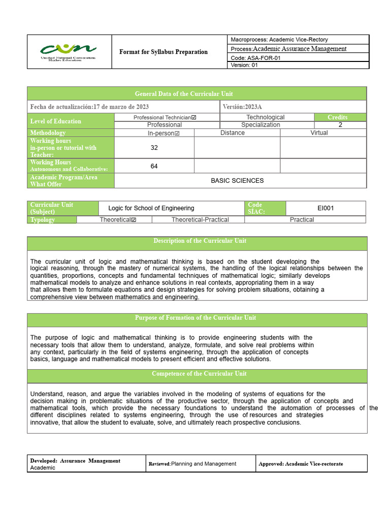 Cbapr-Ei001-2c Logic For Engineering School | PDF | Logic | Function ...