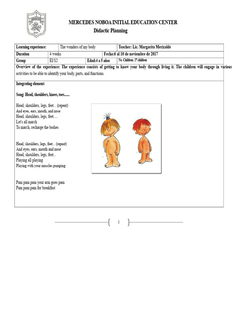 Body Awareness Activities for Kids | PDF