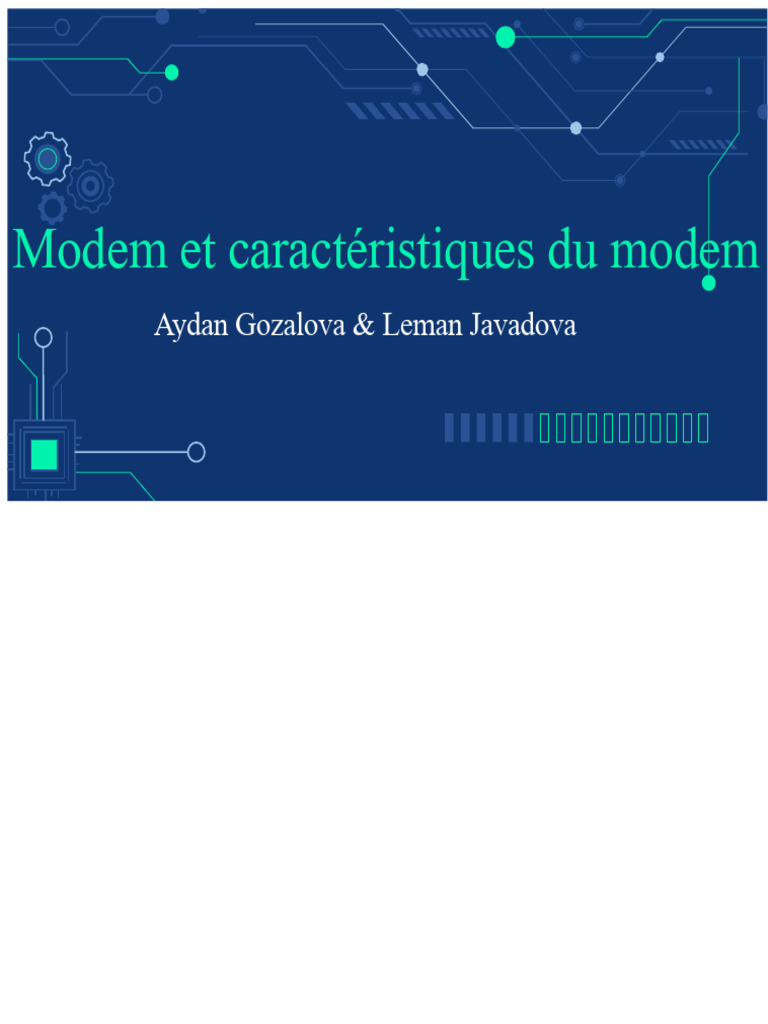 Guide complet sur les modems et leur usage | PDF | Modem | Données ...