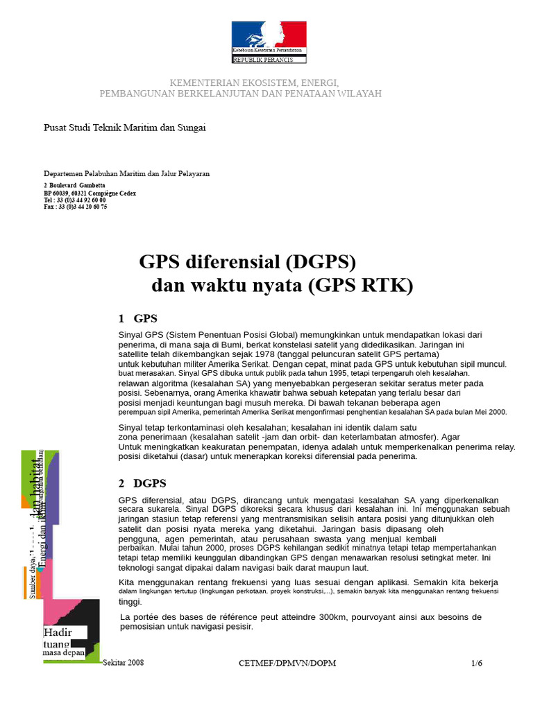 Teknologi GPS: DGPS dan RTK Explained | PDF