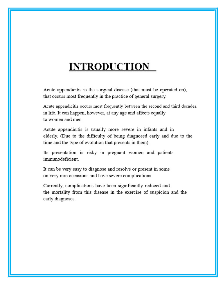 Complicated Acute Appendicitis Overview | PDF | Clinical Medicine ...