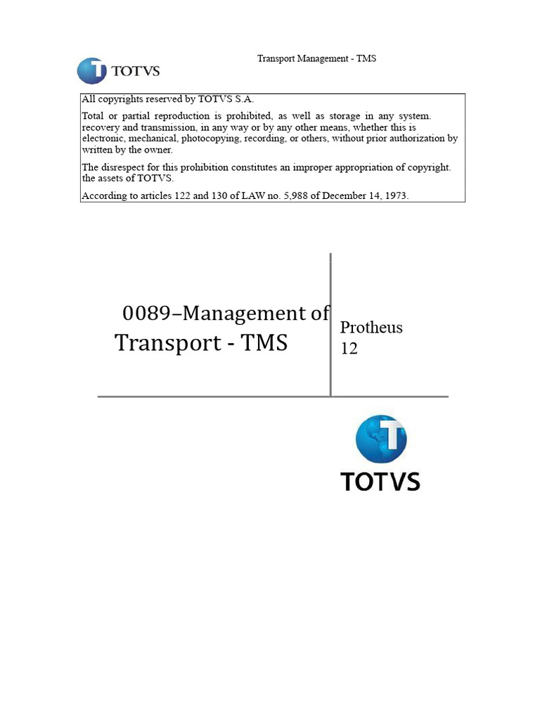 Transport Management System Overview | PDF | Cargo | Transport