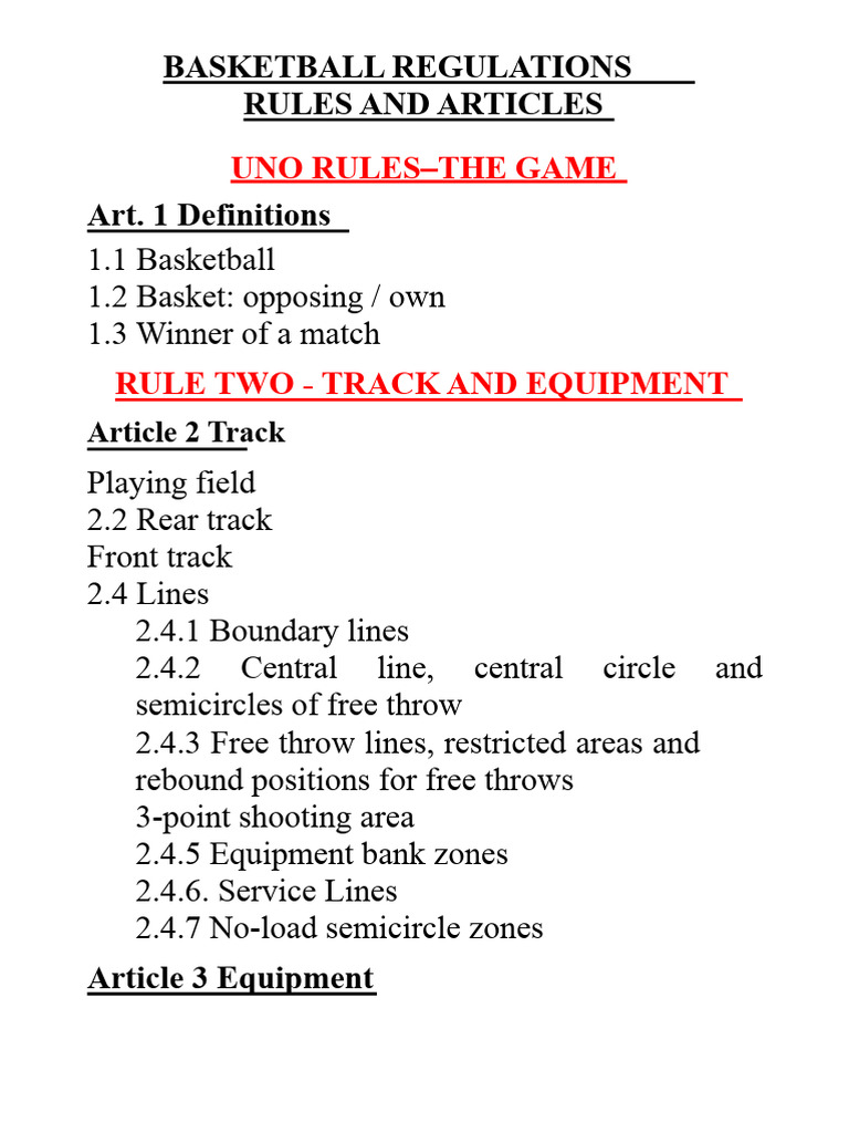 Basketball Game Regulations Overview | PDF | Athletic Sports | Sports ...