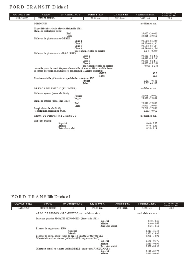 Ford Transit Diesel | PDF