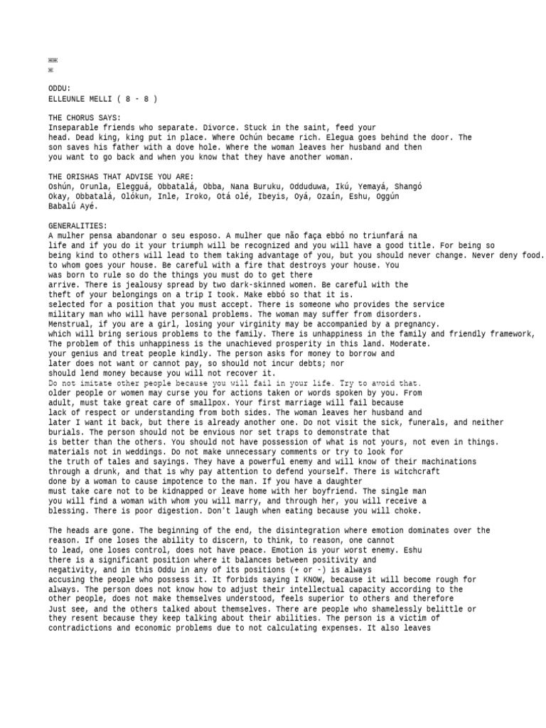 Insights on ODDU: Life Guidance & Warnings | PDF