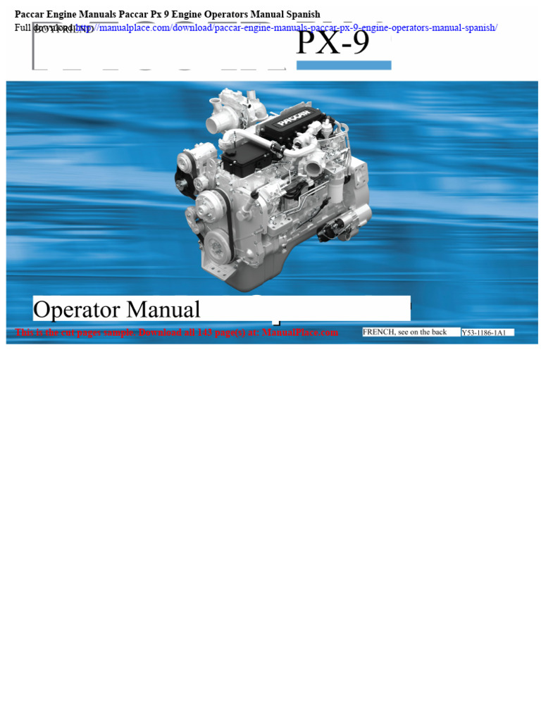 Paccar Px-9 Engine Manual (Spanish) | PDF