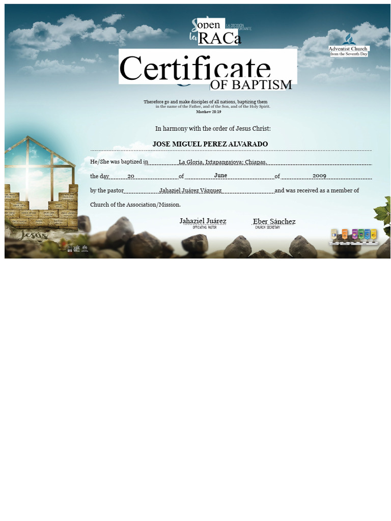 Baptism Commitment Statement | PDF | Baptism | Abrahamic Religions