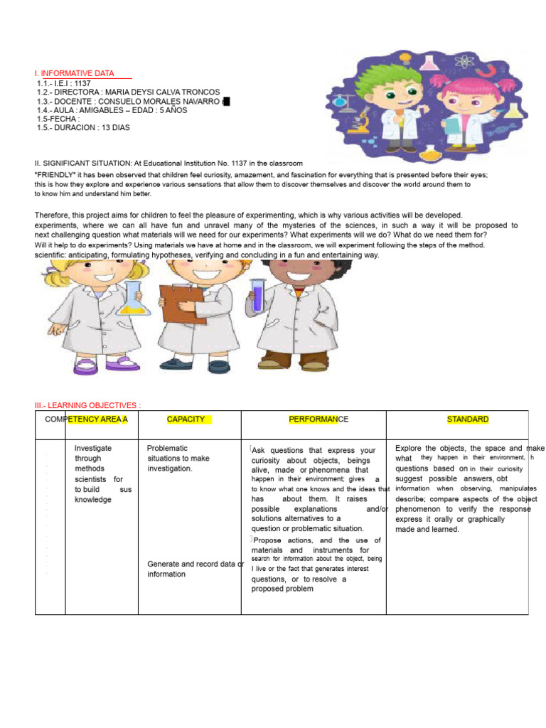 Project Experiments 5 Years | PDF | Knowledge | Curiosity