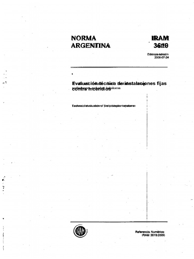 Evaluasi Teknis Instalasi Kebakaran IRAM | PDF