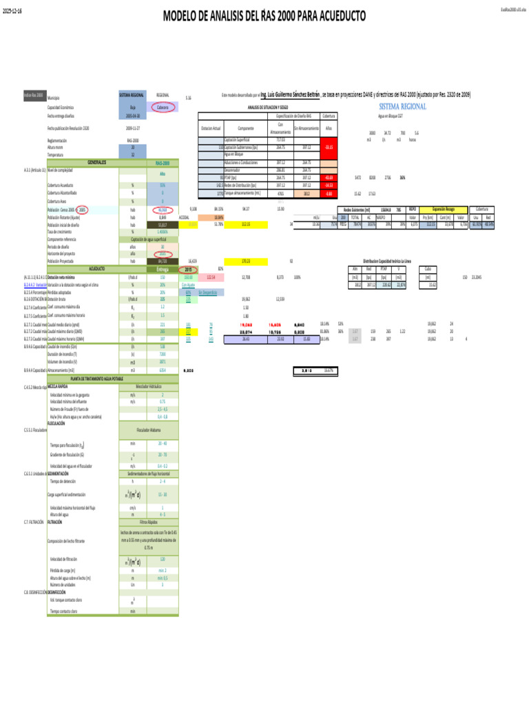 Análisis RAS 2000 para Acueducto 2025 | PDF | Filtración | Ingeniería ...