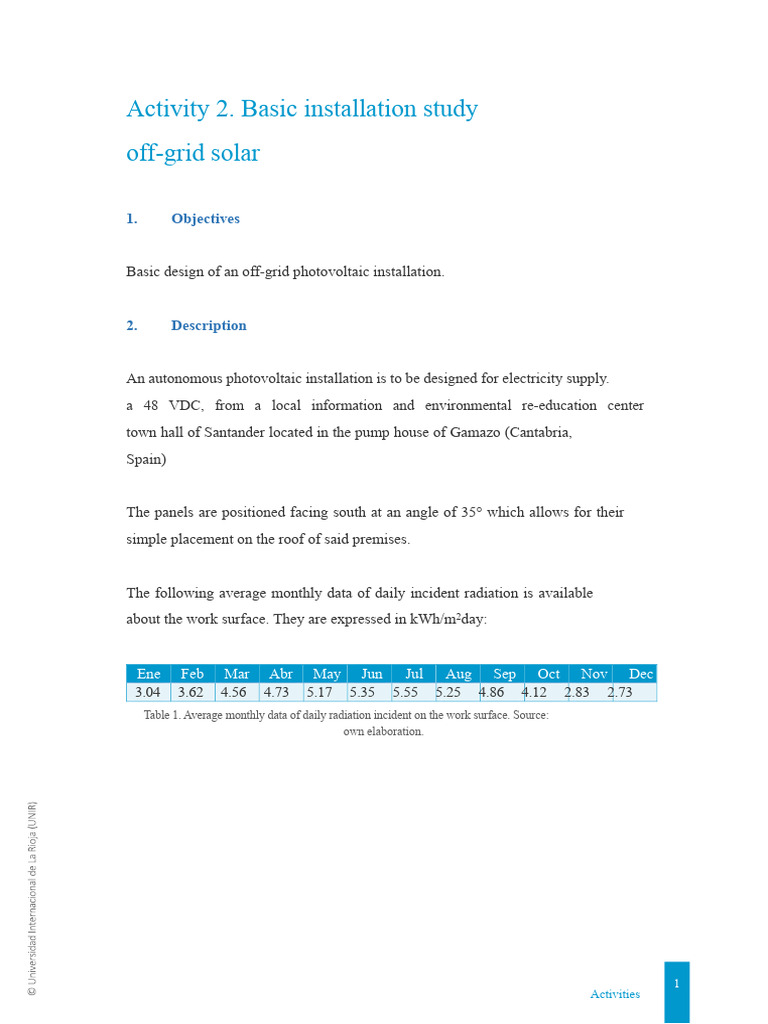 Off-Grid Solar Installation Design Guide | PDF | Photovoltaic System ...