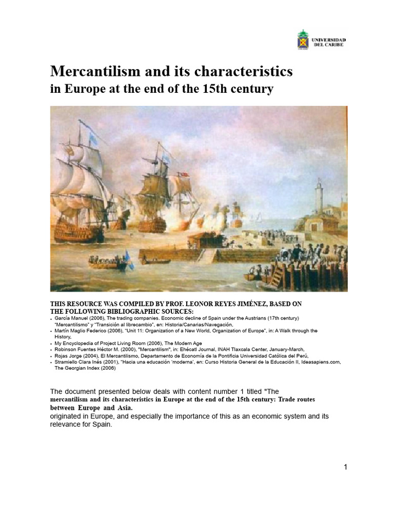 Mercantilism in 15th Century Europe | PDF | Free Trade | Mercantilism