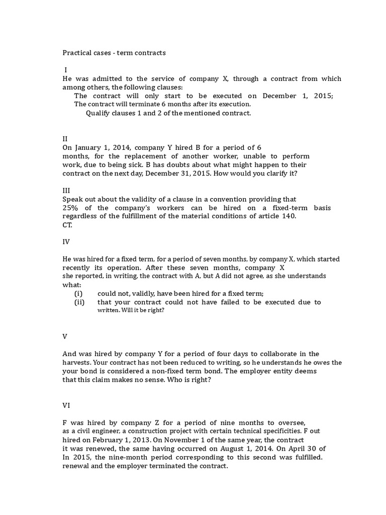 Fixed-Term Contract Case Studies | PDF | Employment | Relevance