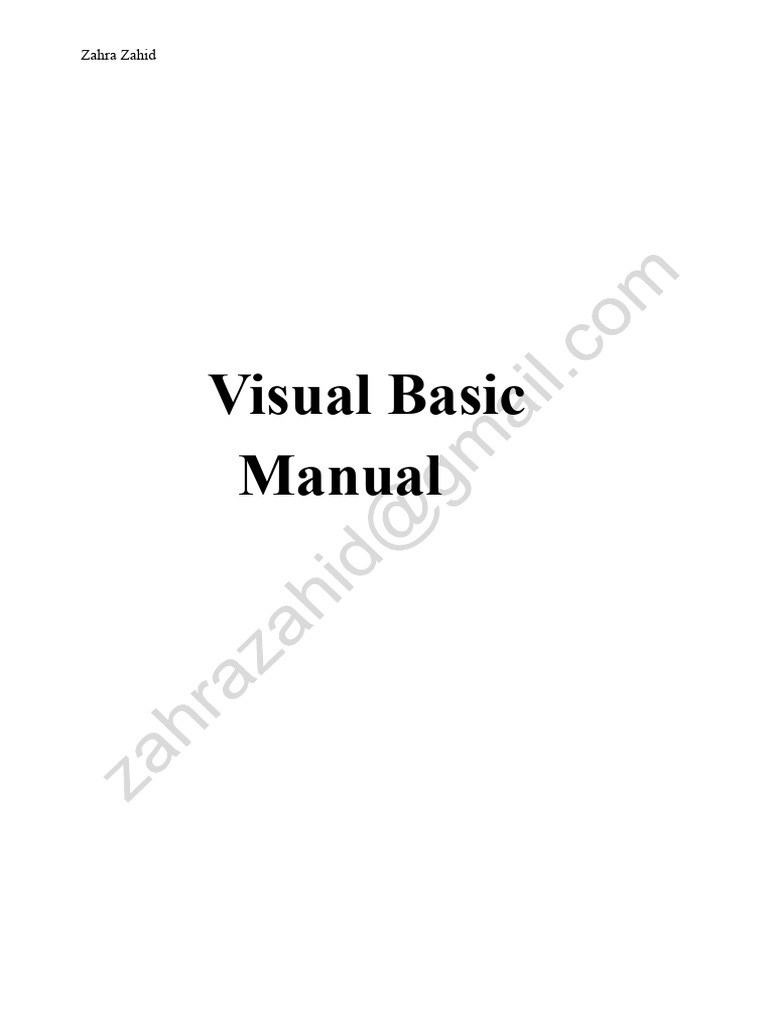 Manual de Programação em Visual Basic | PDF | Tipo de dados | Linguagem ...