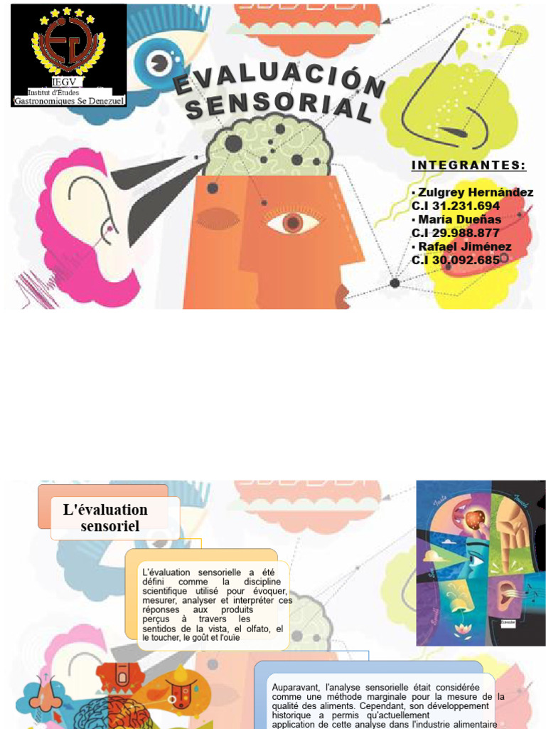 Histoire et Importance de l'Évaluation Sensorielle | PDF | Sens ...