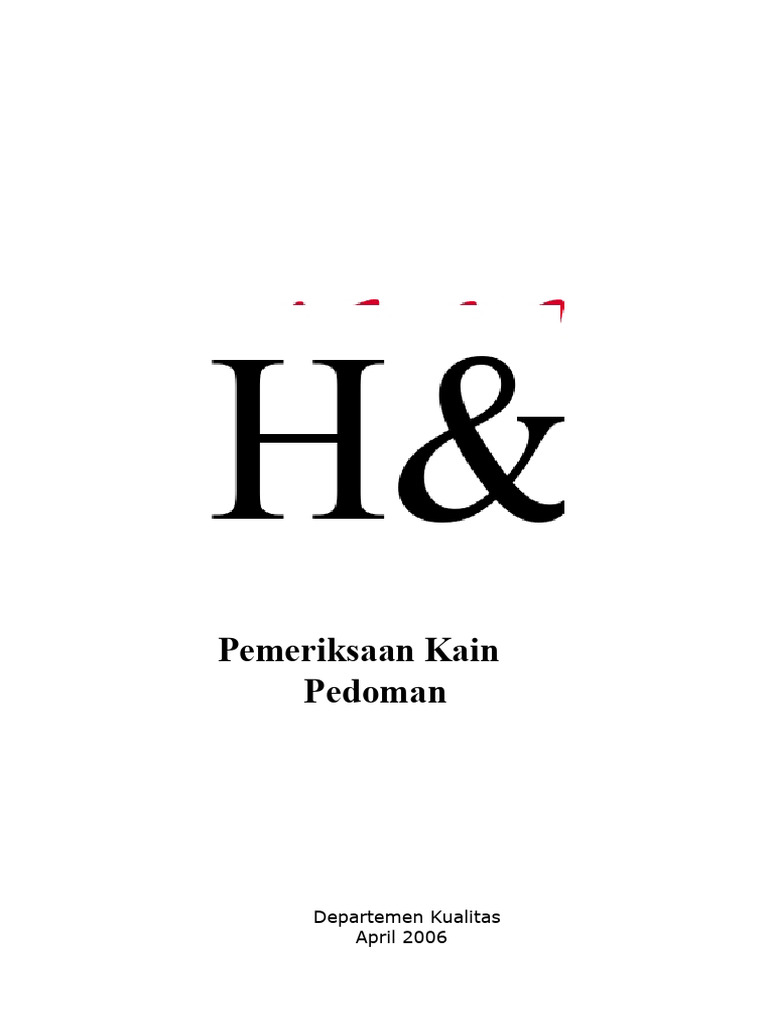 Pedoman Inspeksi Kain H&M | PDF