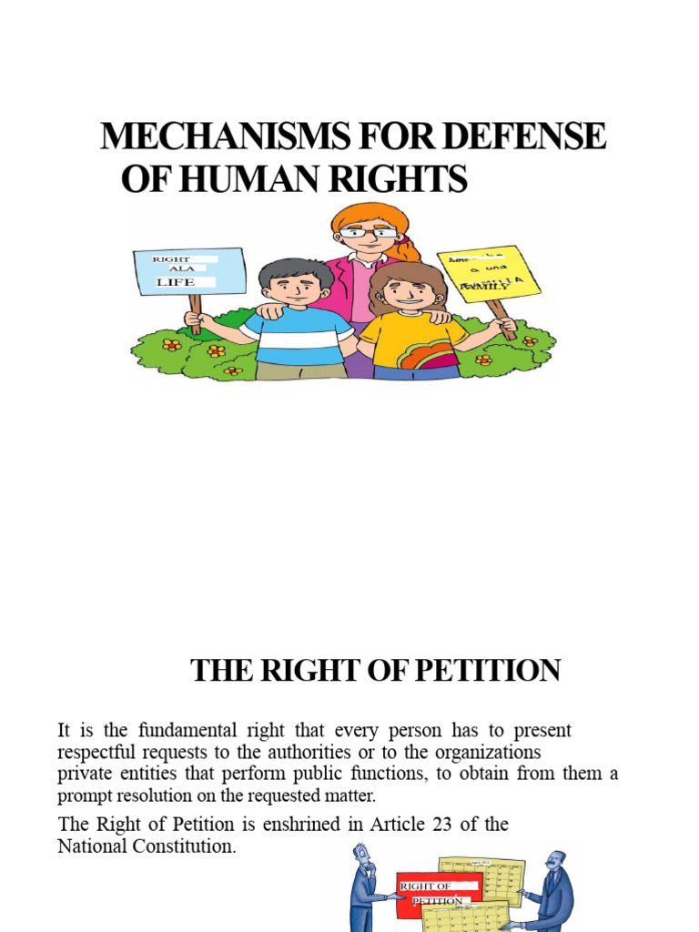 MECHANISMS FOR THE DEFENSE OF HUMAN RIGHTS AND FORMS OF DEMOCRATIC ...