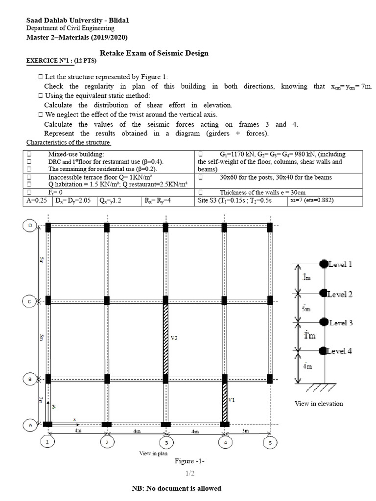 Seismic retrofitting_MAT (2019-2020) | PDF | Seismology | Solid Mechanics