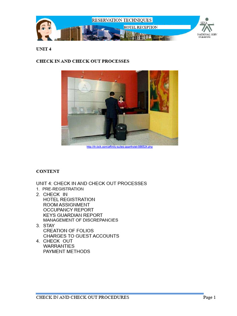 Hotel Check-In and Check-Out Guide | PDF | Identity Document | Credit Card
